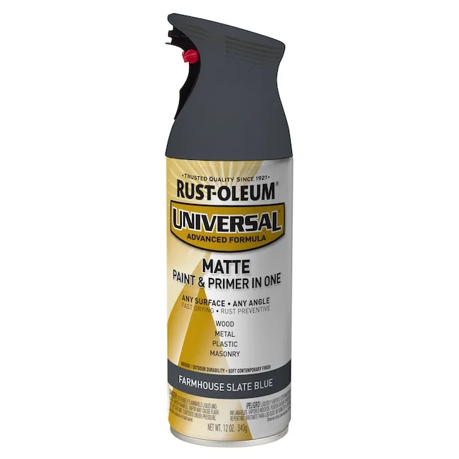 Rust-Oleum 376723 12oz Matte Farmhouse Slate Blue Universal Spray Paint