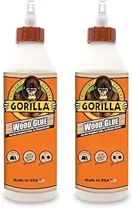 Gorilla Wood Glue, 18 Ounce Bottle, Natural Wood Color, (Pack of 2)