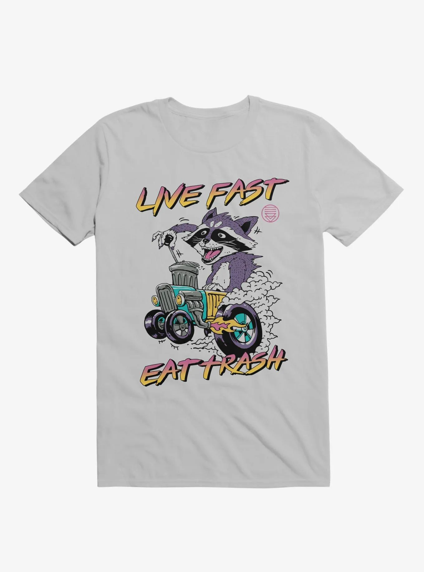 Raccoon Live Fast Eat Trash! Ice Grey T-Shirt | Hot Topic