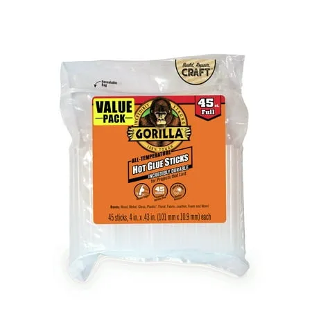 Gorilla Glue 4" Hot Glue Sticks 45pk