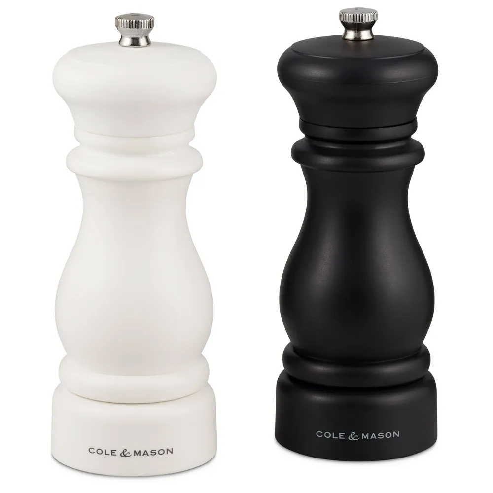 Southwold Classic Salt & Pepper Mill Gift Set, Black/White