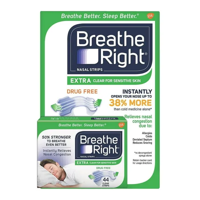 Breathe Right Nasal Strips Clear Large - 30 Strips