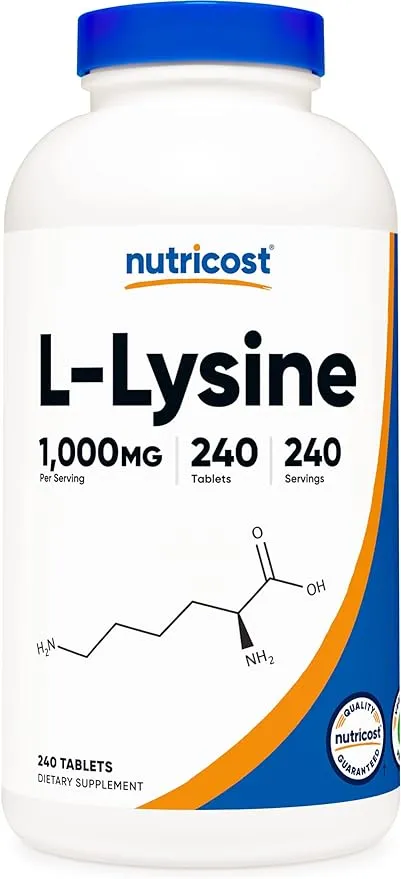 Nutricost L-Lysine Tablets 240 Tablets