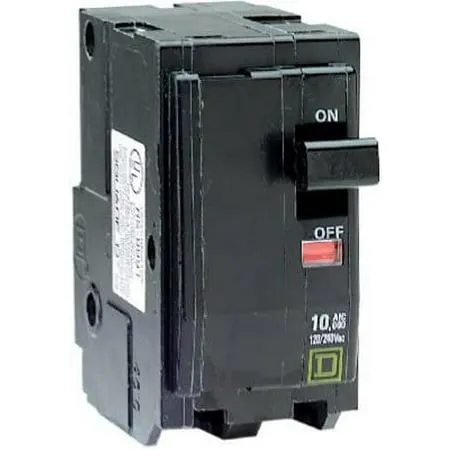 Square D by Schneider Electric QO220CP Square D-QO220CP QO 20Amp Two-Pole Circuit Breaker, No Size, Black