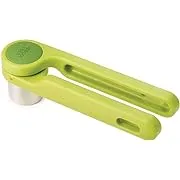 Joseph Joseph Helix Garlic Press Mincer Ergonomic Twist-Action Hand Juicer Stainless Steel, Green, One-Size