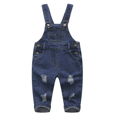 Kidscool Space Baby Girl Boy Bib Pocket Jean Overalls