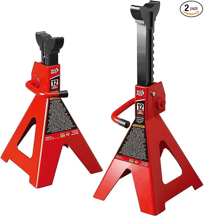 Torin 12 Ton Big Red Jack Stand, 2-Pack