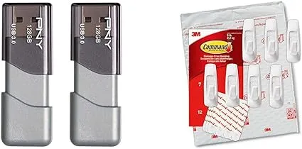 PNY 64GB Turbo Attaché 3 USB 3.0 Flash Drive (3-Pack, Gray)