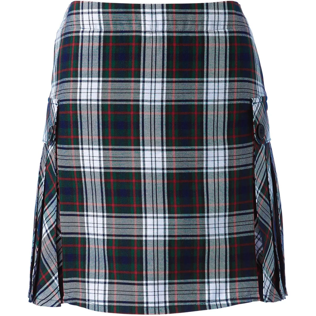 Lands' End Women's Side Pleat Plaid Skort