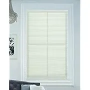 BlindsAvenue Cellular Honeycomb Cordless Polyester Shade, 9/16" Single Cell, Light Filtering, White, Size: 18" W x 48" H