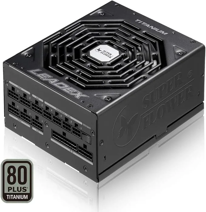 Super Flower Leadex Titanium 1000W 80+ Titanium ECO Fanless Silent Mode Full Modular Power 