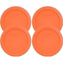 Pyrex 7200-PC Orange 2 Cup/470mL Round Plastic Replacement Lid Made in the USA