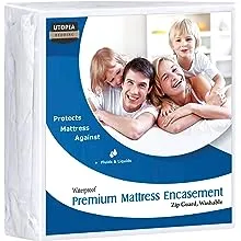 Utopia Bedding Premium Zippered Mattress Encasement (Fits 12 Inches Mattress, Twin) - Waterproof and Bed Bug Proof Mattress Protector - Six-Sided Mattress Cover