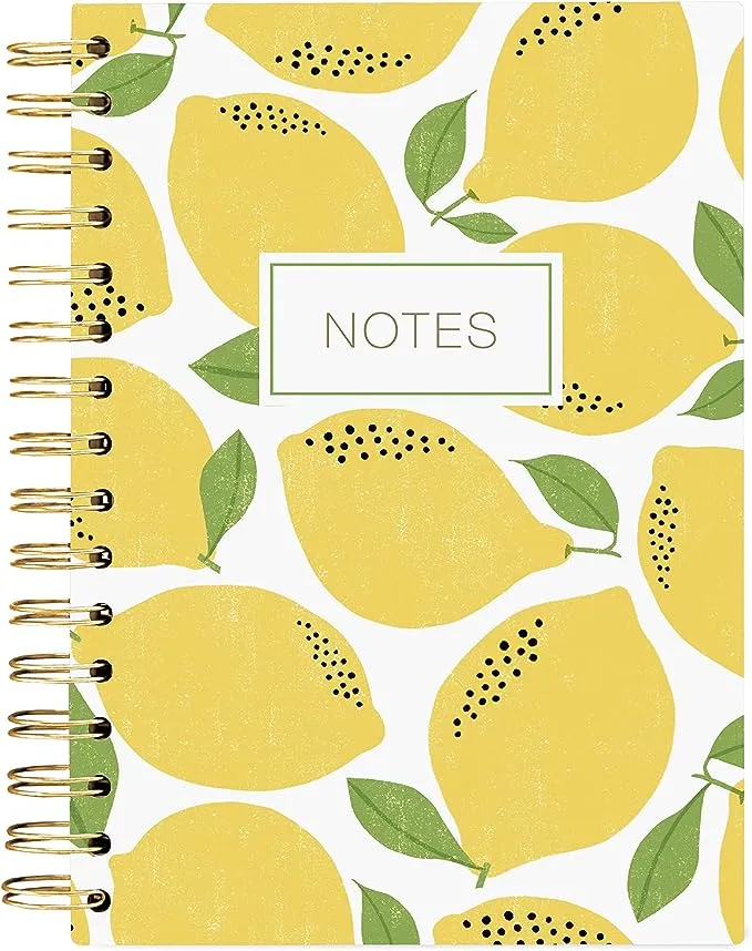 Lemon Yellow 6 x 8 Spiral Hard Cover Journal