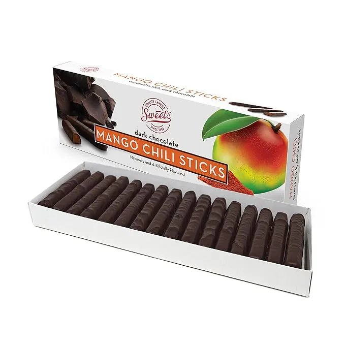 Sweet Candy Dark Chocolate Orange Sticks - Chocolate Covered Candy - Orange Flavor With Dark Chocolate Coating - Old Fashioned Sweet Treat - One (1) 10.5oz Box