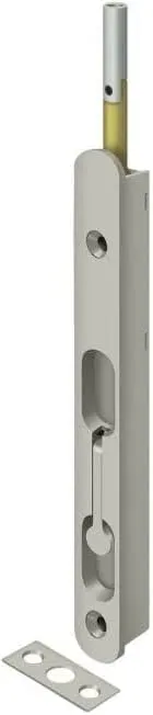 Deltana 18EFBZ15 18 in. Extension Flush Bolt Satin Nickel - Zinc