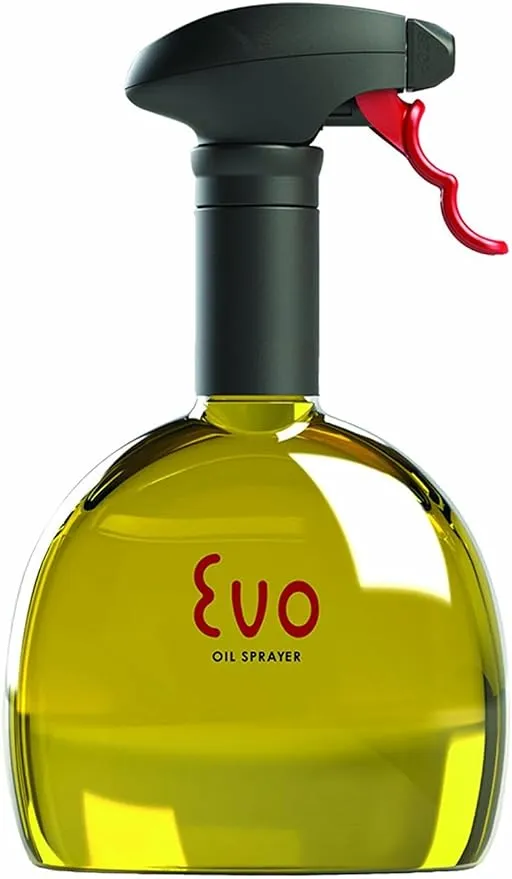 Evo Oil Sprayer Bottle, Non-Aerosol for Olive Oil and Cooking Oils, 18-ounce Capacity