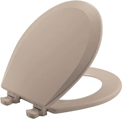 Bemis 500EC 068 Wood Round Toilet Seat Finish: Fawn Beige