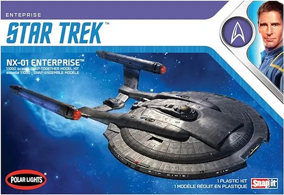 Polar Lights 1/1000 Model Kit - Skill 2 Snap Enterprise NX-01 Starship Star Trek