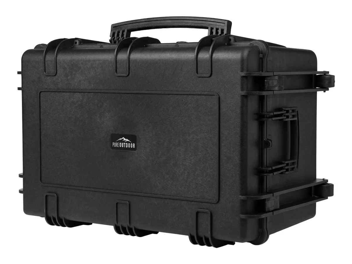 Monoprice Weatherproof Hard Case - 33 x 22 x 17 Inches, With Wheels and Customizable Foam, Shockproof, IP67, Ultraviolet And Impact Resistant Material, Black - Pure Outdoor Collection