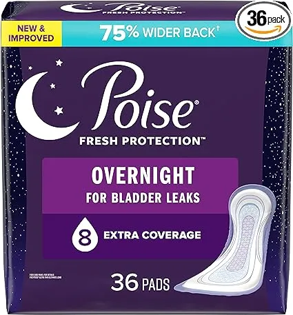 Poise Overnight Incontinence Pads