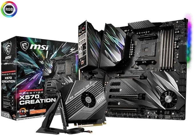 MSI PRESTIGE X570 CREATION Motherboard AMD AM4 SATA 6Gb/s M.2 USB 3.2 Wi-Fi 6 Extended-ATX