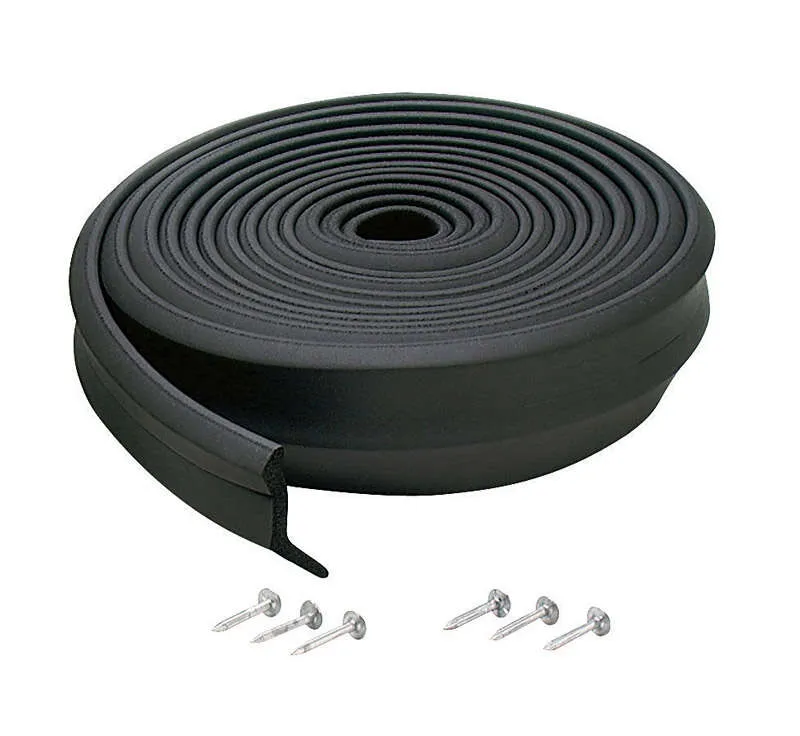 M-D 9 ft. Black Rubber Garage Door Bottom Seal