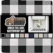 Gorilla Grip Quick Dry 24&#034; x 40&#034;, Buffalo Checkered Black White 