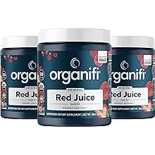 Organifi Red Juice - Vegan Energy Powder - Berry-Flavored Adaptogen Drink - Caffeine Free, 90 Servings