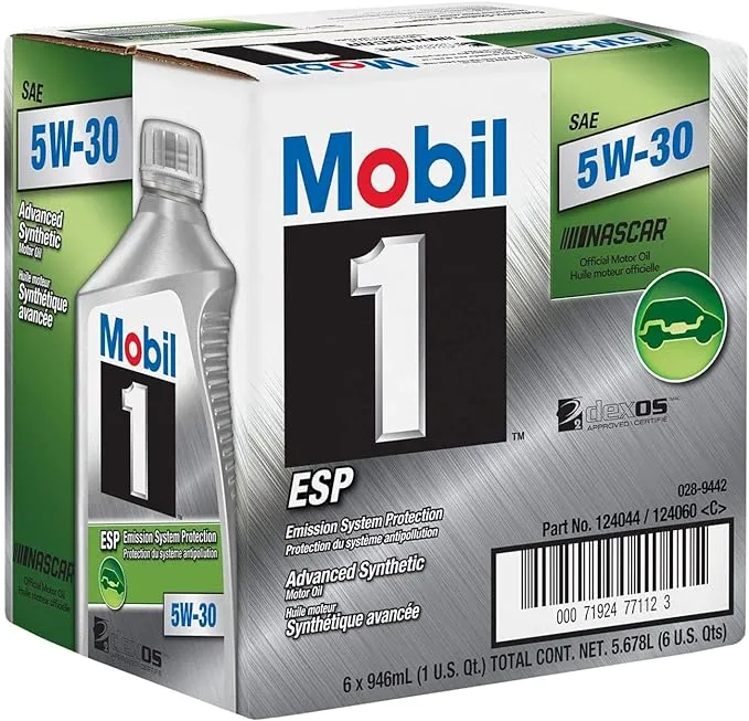 Mobil 1 (103469-12PK ESP Formula 5W-30 Motor Oil - 1 Qt, (Pack of 12)