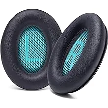 WC Wicked Cushions Premium Replacement Ear Pads for Bose Headphones - Compatible with QC15 / QC25 / QC35 & 35 ii / QC2 / AE2 / AE2i / AE2W / Soundlink - Softer Leather, Luxury Memory Foam | Black