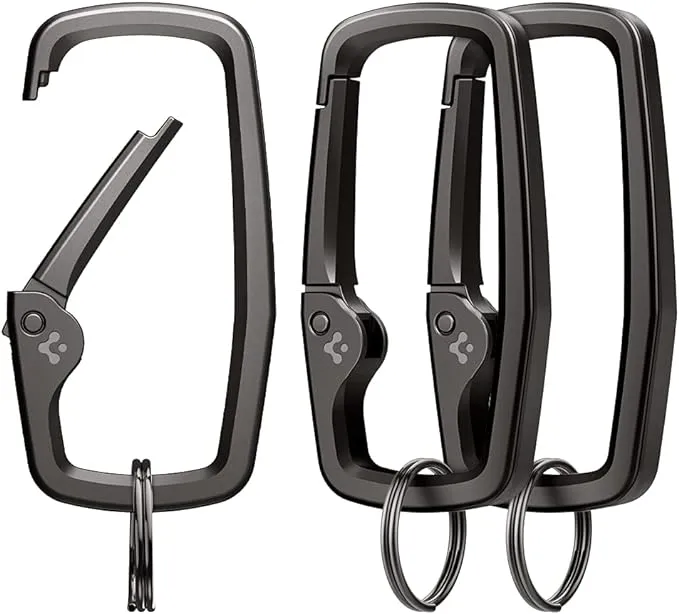 SPIGEN Carabiner Clips D Ring, Spring Snap Hook, Keyring Keychain Hook With Zinc ...