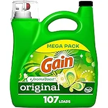 Gain + Aroma Boost Liquid Laundry Detergent Original Scent 107 Loads 154 oz He Compatible