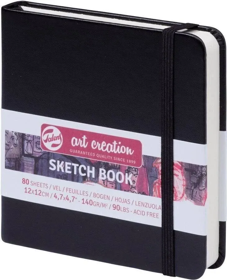 Talens Art Creation Sketchbook Black 12X12 cm, 140 Grams