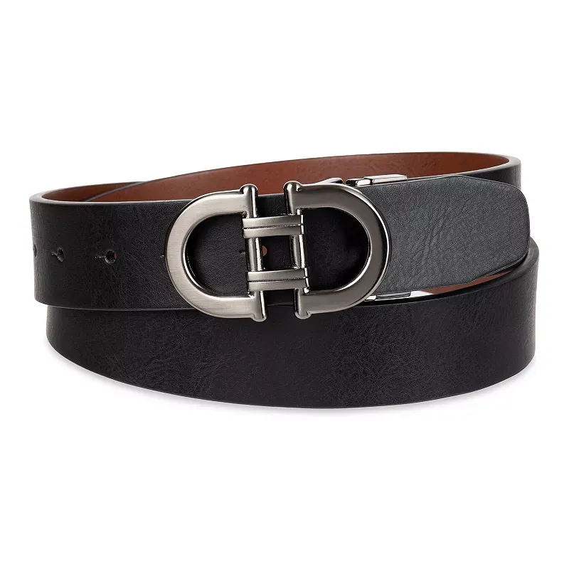 Men's Sonoma Goods For Life® Two-In-One Reversible Double Ended Equestrian Buckle Dress Belt