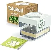 TofuBud Tofu Press - Tofu Presser for Firm or Extra Firm Tofu, Tofu Press Dishwasher Safe - Tofu Maker with Water Drainer Made from Durable Sustainable Materials - Tofu Recipe Book Included