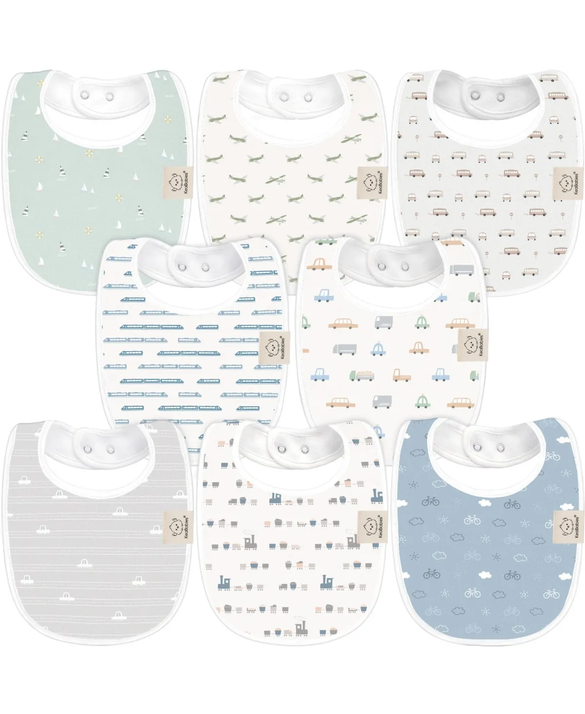 KeaBabies 8-Pack Baby Drool Bibs