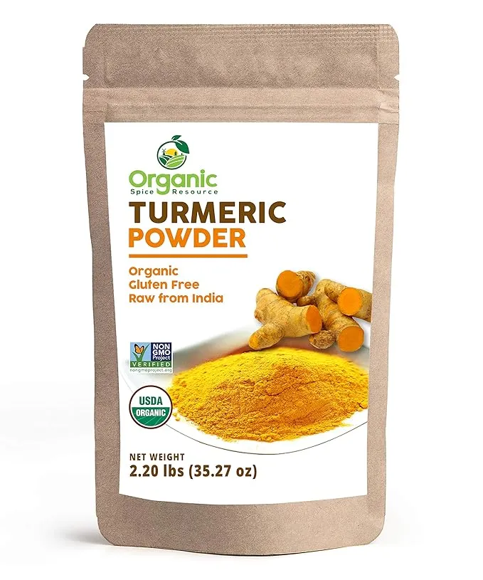 Organic Turmeric Powder w/Curcumin | 35.27 Ounce / 2.2 lbs | Lab Tested for Heavy Metal and Purity | 100% Raw from India