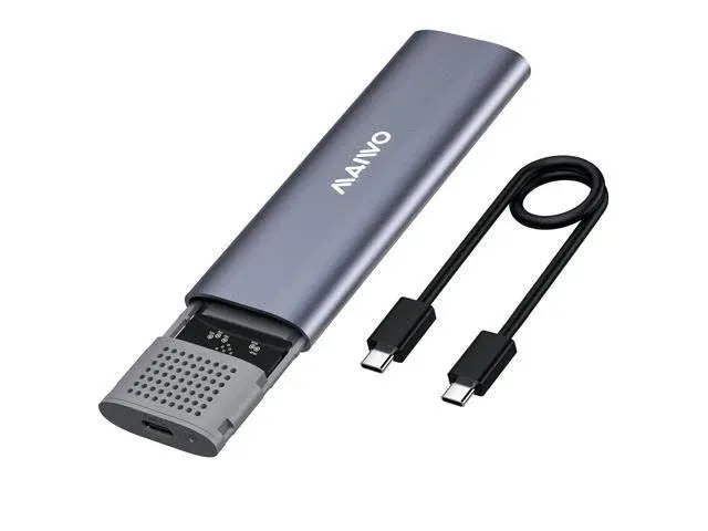 MAIWO M.2 NVME SSD Enclosure Adapter, USB 3.1/3.2 Gen 2 (10 Gbps) to NVME PCI-E M-Key Solid State Drive External Enclosure Support UASP Trim (Fits.