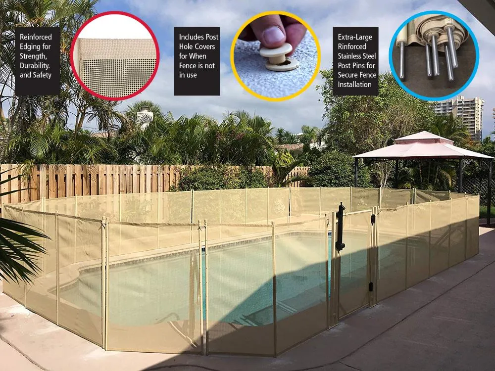 WaterWarden Aluminum Mesh Pool Safety Barrier Gate Brown (2.5-ft x 5-ft) Lowes.com