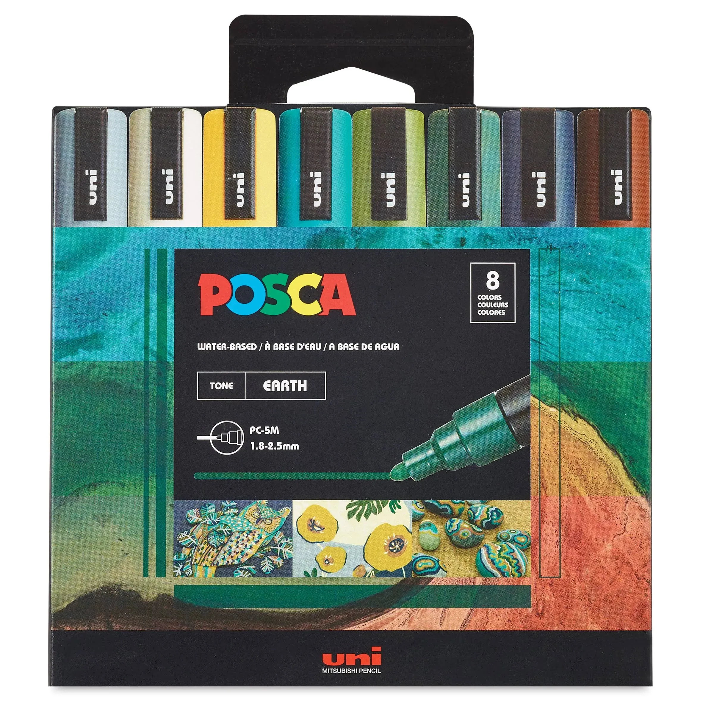 Posca Paint Marker PC-5M Set - 8-Color Earth Tone