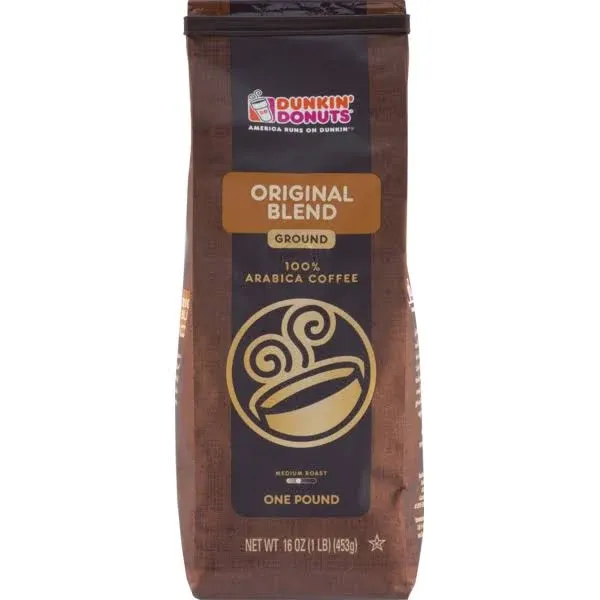 Dunkin Donuts Three Pounds Ground Original Blend Coffee (GROUND) Medium Roast 