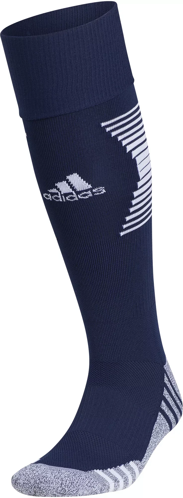 adidas Team Speed 3 Soccer Socks 1-Pair Team Navy Blue/White LG (US Men's Shoe 9.5-12, Women's Shoe 10-12)