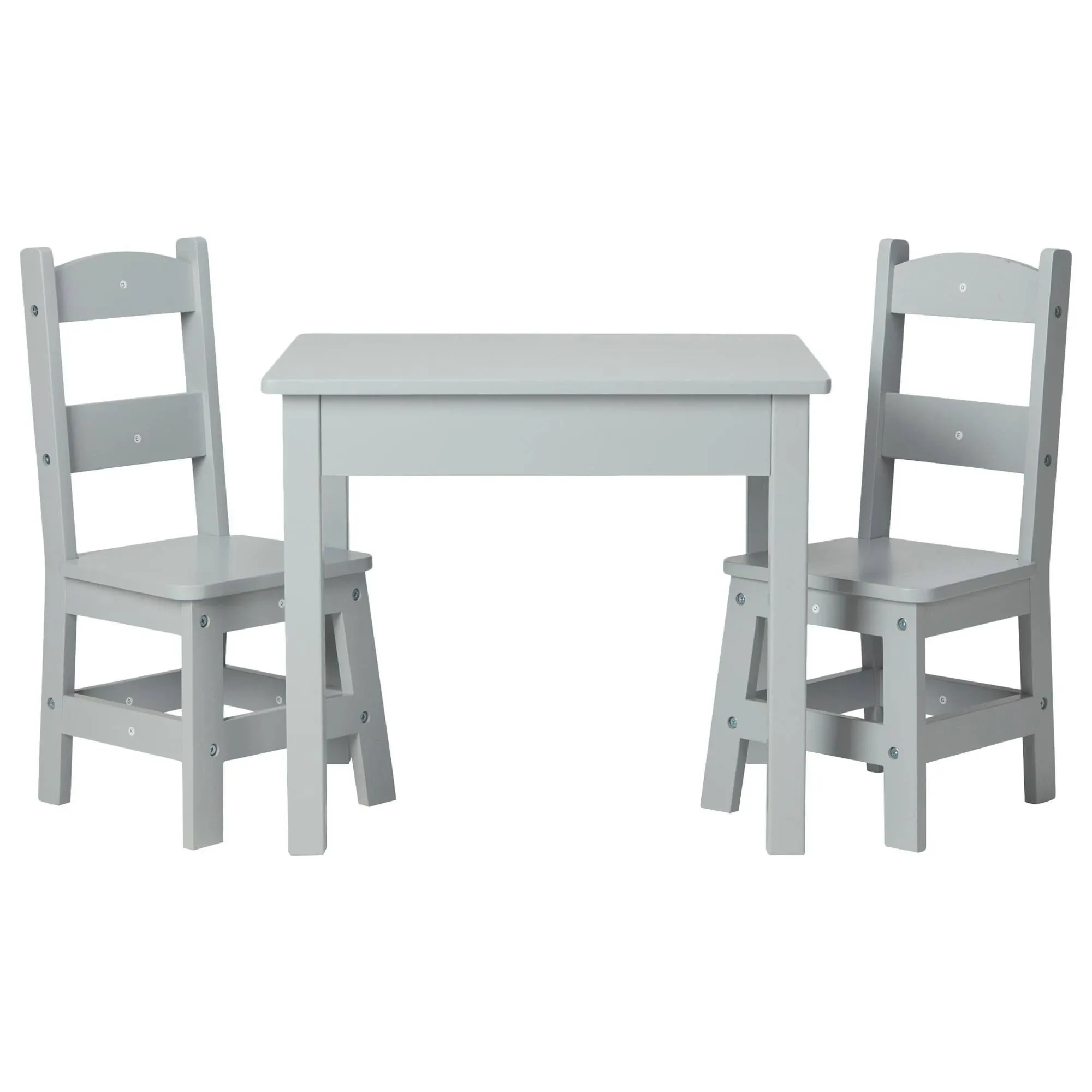 Melissa & Doug Wooden Table & Chairs - Gray