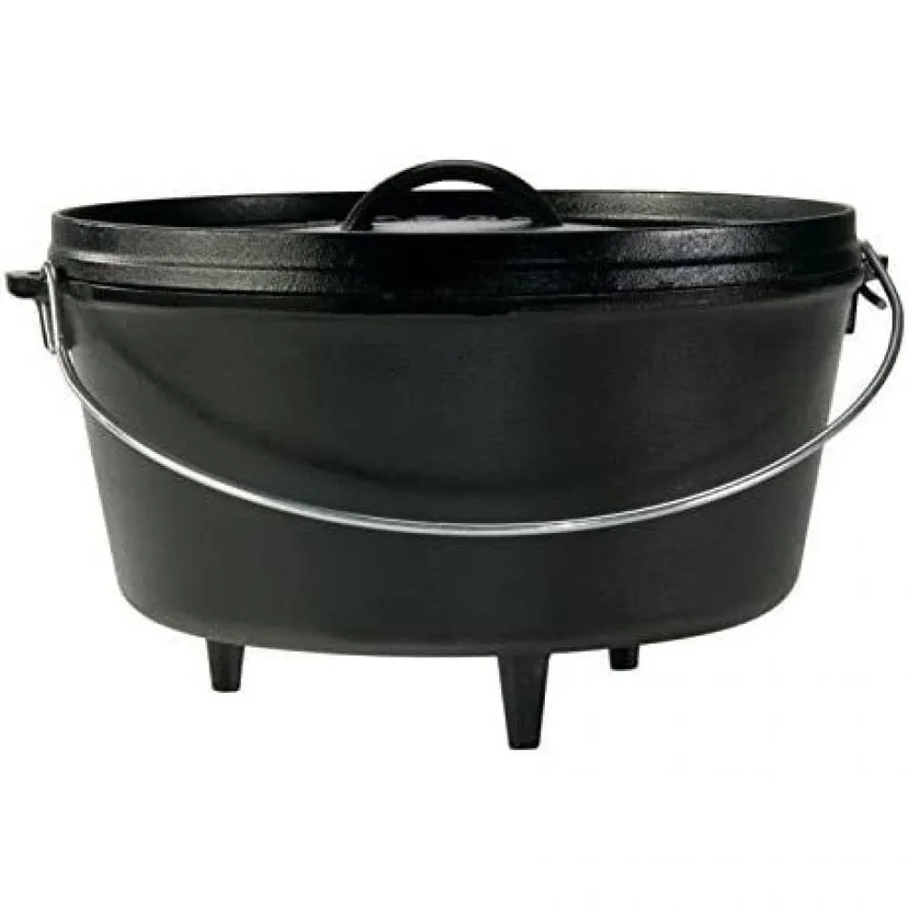 Lodge L12DCO3 Deep Camp Dutch Oven, 8 Quart 8 qt