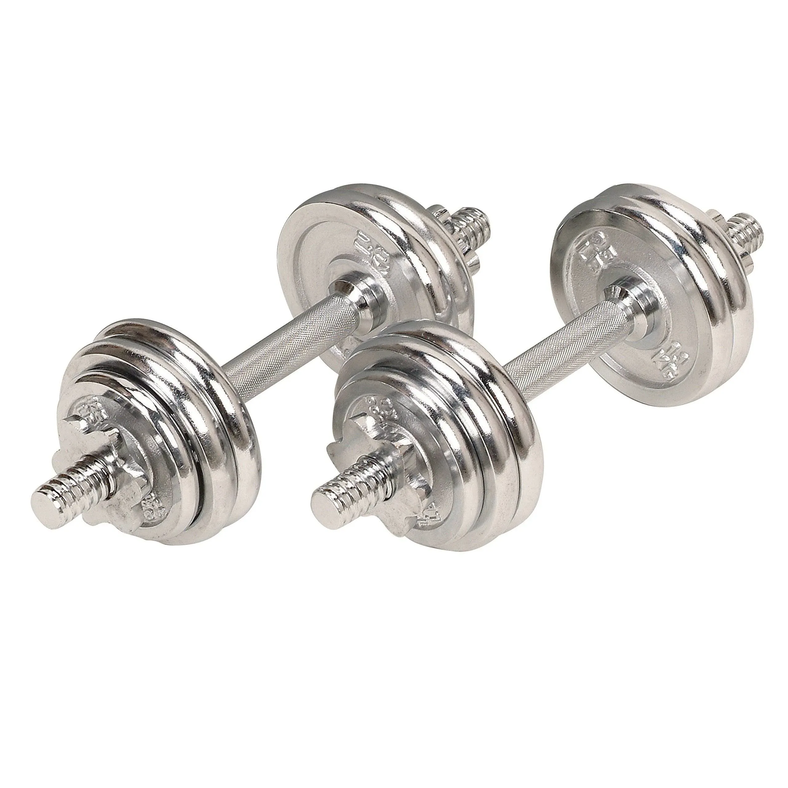 Sunny Health & Fitness 33lbs Chrome Dumbbell Set