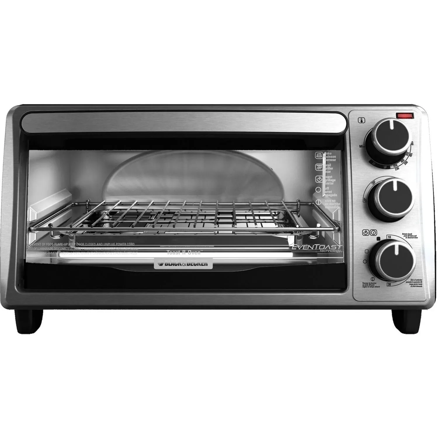 Black & Decker 4 Slice Stainless Steel Toaster Oven