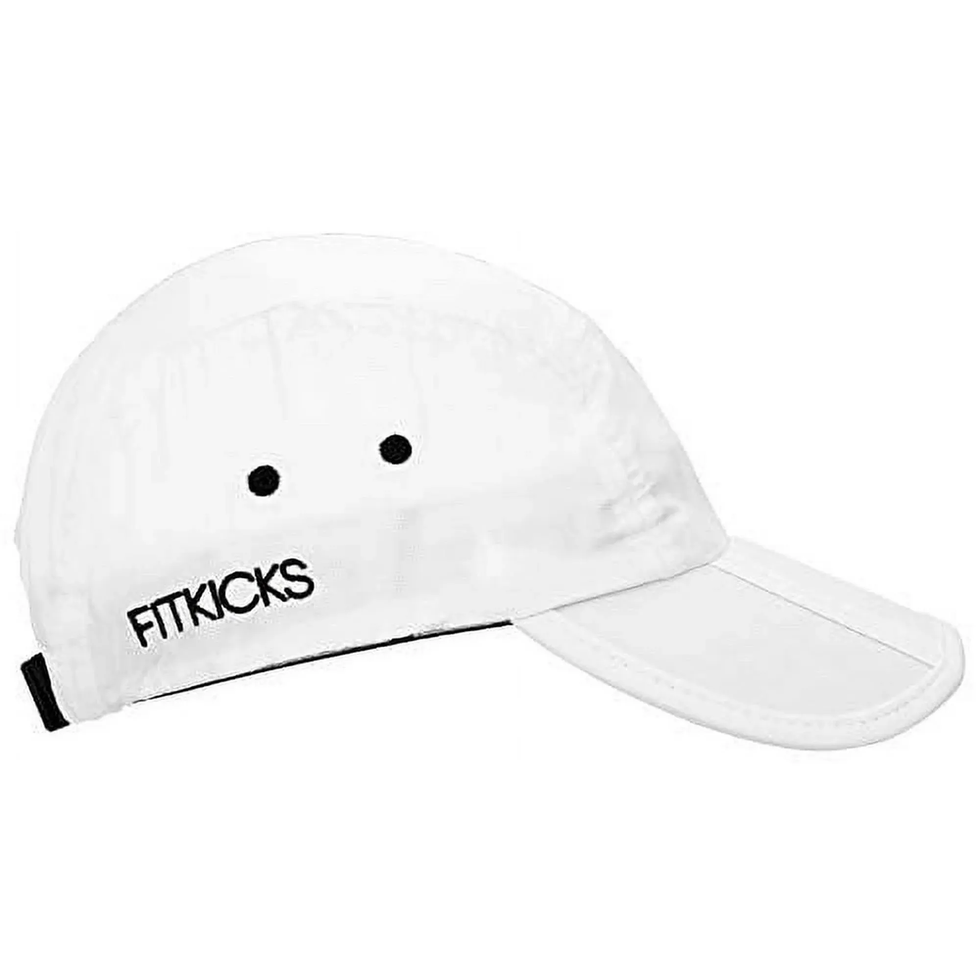 FITKICKS Folding Cap, Comfortable and Adjustable Ball One Size, White 