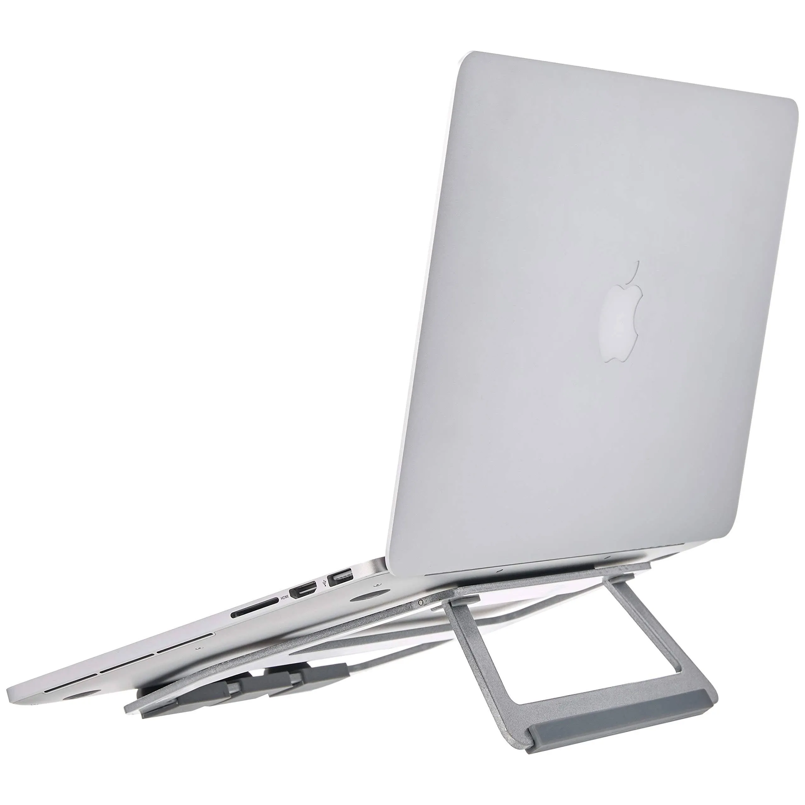 Amazon Basics Aluminum Portable Foldable Laptop Support Stand for Laptops Up to 15 Inches, Silver