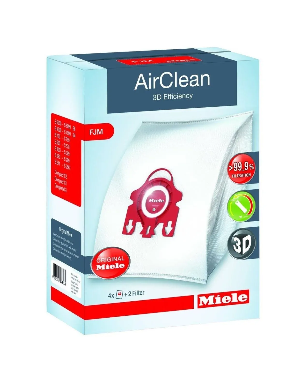 AirClean 3D Efficiency FJM Bag 4 Pack